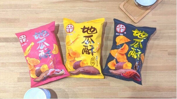 用台灣精選地瓜製成的台灣洋芋片 – 中祥地瓜酥